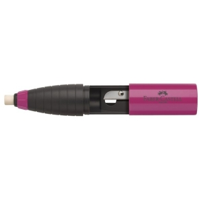FABER-CASTELL Radierer Spitzer Kombi brombeer-blau