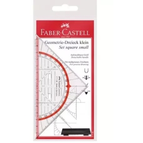 FABER-CASTELL Geometrie-Dreieck klein mit Griff 14cm