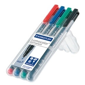 STAEDTLER Folienstift Lumocolor F perm 4St