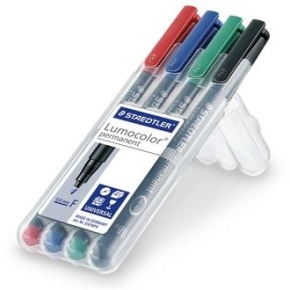 STAEDTLER Folienstift Lumocolor F perm 4St