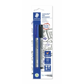STAEDTLER Folienstift Lumocolor F nonperm 2St