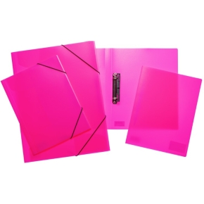 HERMA Schnellhefter A4 neon pink Polypropylen 3St.