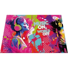 HERMA Schreibunterlage Kartonmusic Girl 55x35 3Stk