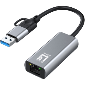 Adapter USB-C + USB-A -> RJ45 10/100/1000/2500 gr
