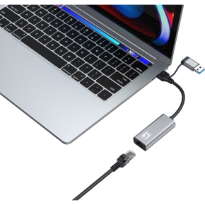 Adapter USB-C + USB-A -> RJ45 10/100/1000/2500 gr