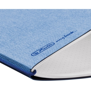 Herlitz Notizheft flex A6 40 Bl. Leinenoptik FSC Mix hellbl.