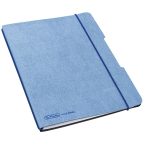 Herlitz Notizheft flex A6 40 Bl. Leinenoptik FSC Mix hellbl.