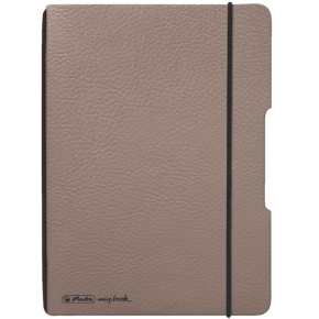 Herlitz Notizheft flex A6 40 Bl. Lederoptik FSC Mix taupe