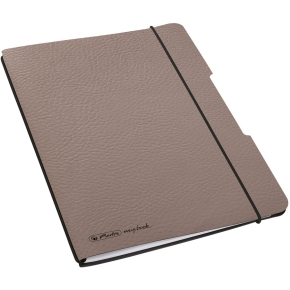 Herlitz Notizheft flex A6 40 Bl. Lederoptik FSC Mix taupe