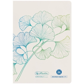 Herlitz Notizheft A6 GREENline 32 Bl. liniert Ginkgo