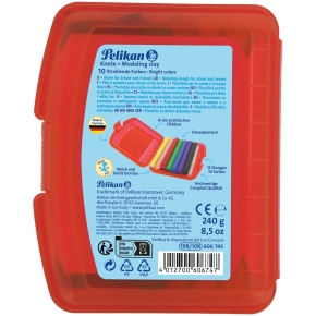 Pelikan Kinderknete Creaplast 10 Farben im roten Etui. 240g