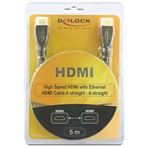 DELOCK Kabel HDMI A-A 1.4 ger/ger. Premium 5m
