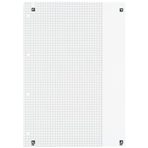 Oxford Collegeblock A4+220x295mm 80 Bl. Kariert Rand weiß R