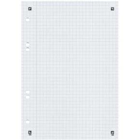 Oxford Collegeblock A5+ 80 Blatt kariert Rand Links