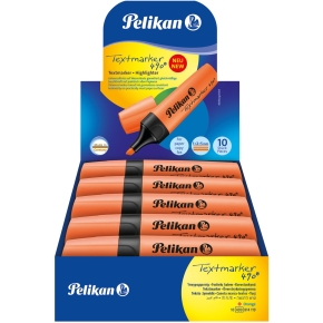 Pelikan Textmarker 490. Leuchtorange. 10 Stück Faltschachtel