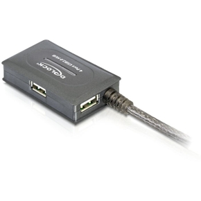 DELOCK Kabel USB 2.0 Verlaengerung+Hub aktiv 10m