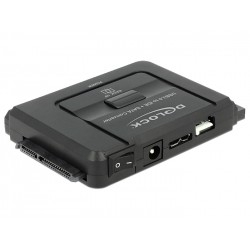 DELOCK Konverter USB 3.0 zu SATA 6 Gb/s / IDE 40 Pin / IDE 44 Pin mit Backup Funktion