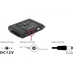 DELOCK Konverter USB 3.0 zu SATA 6 Gb/s / IDE 40 Pin / IDE 44 Pin mit Backup Funktion
