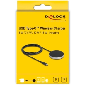 DELOCK Wireless Charger mit 5 W / 7.5 W / 10 W / 15 W - Induktives Ladepad