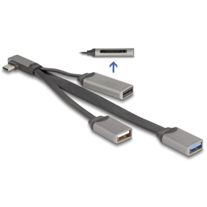 DELOCK 2 Port USB Hub inklusive SD und Micro SD Card Reader mit USB Type-C Anschluss