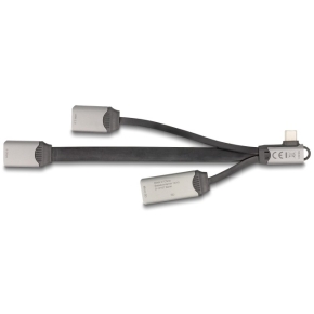 DELOCK 2 Port USB Hub inklusive SD und Micro SD Card Reader mit USB Type-C Anschluss