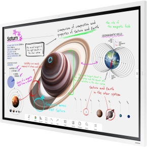 138,68cm/55 (3840x2160) Samsung Flip Pro WM55B 16:9 LCD HDMI DP USB-C 2channel Speaker 4K UHD MultiTouch White Gray