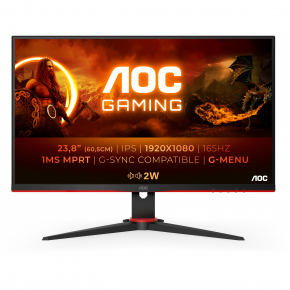 60,5cm/23,8 (1920x1080) AOC Gaming 24G2SPU/BK Full HD 1ms IPS 16:9 LS Black Red G2 Series