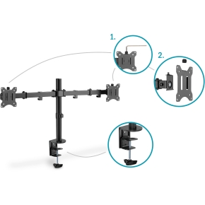 Digitus DA-90400 Tischhalterung für 2 Monitore bis 32 8kg