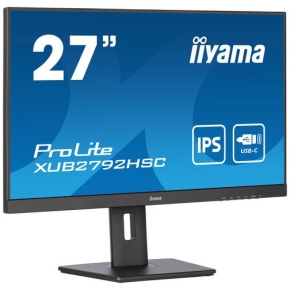 68,6cm/27 (1920x1080) iiyama XUB2792HSC-B5 16:9 4ms IPS HDMI DisplayPort USB-C VESA Pivot Speaker Full HD Black