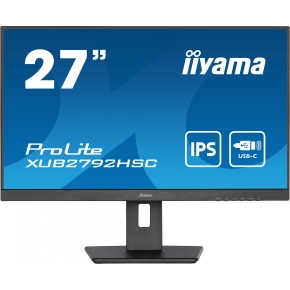 68,6cm/27 (1920x1080) iiyama XUB2792HSC-B5 16:9 4ms IPS HDMI DisplayPort USB-C VESA Pivot Speaker Full HD Black