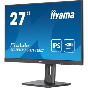 68,6cm/27 (1920x1080) iiyama XUB2792HSC-B5 16:9 4ms IPS HDMI DisplayPort USB-C VESA Pivot Speaker Full HD Black