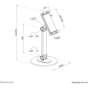 Neomounts DS15-540WH1 Universal Tablet-Ständer für 4.7-12.9 1KG