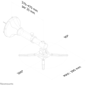Universelle Wandhalterung für Projektoren 12KG BEAMER-W050SILVER Neomounts
