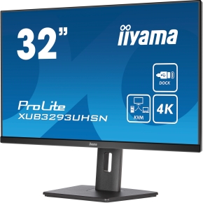 81,3cm/32 (3840x2160) iiyama LCD Business XUB3293UHSN-B5 IPS 4ms HDMI DisplayPort USB-C UHD Black