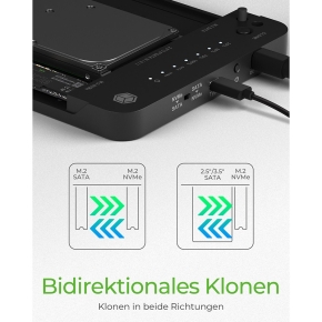 ICY BOX Dockingstation 6.4cm (2.5) & SATA & M.2 NVMe - USB 3.2