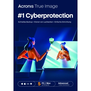 Acronis True Image Advanced - 5 Computers + 500 GB Acronis Cloud Storage - 1 year Subscription - ESD-DownloadESD