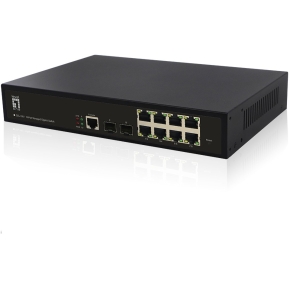 Switch 10x GE GEP-1221 2xGSFP 19 150W 8xPoE+