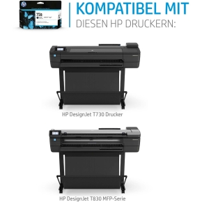 HP Tinte 728 F9J68A Schwarz Matt