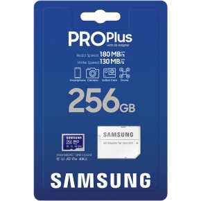 CARD 256GB Samsung PRO Plus microSD UHS-I U3 Full HD 4K UHD