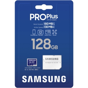 CARD 128GB Samsung PRO Plus microSD UHS-I U3 Full HD 4K UHD