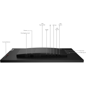 68,6cm/27 (2560x1440) Lenovo ThinkVision P27q-30 16:9 QHD IPS 4ms 60Hz HDMI DP Pivot Black