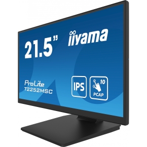 54,6cm/21,5 (1920x1080) iiyama T2252MSC-B2 16:9 FHD IPS Touch 5ms HDMI DP USB Speaker Black