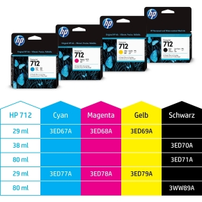 HP Tinte 712 3ED69A Gelb