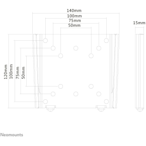 Wandhalterung für Bildschirme bis 30 (76cm) 30KG FPMA-W25 Neomounts