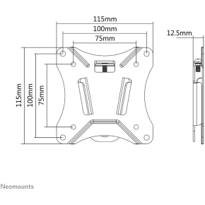 Neomounts NM-W25BLACK Select Monitor-Wandhalterung für Flachbildschirme bis 30 25KG K