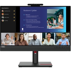 61cm/24 (1920x1080) Lenovo ThinkVision T24v-30 16:9 FHD IPS 75Hz 4ms HDMI VGA DP Speaker Webcam Black