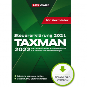 Lexware Taxman 2022 für Vermieter - 1 Device - ESD-DownloadESD