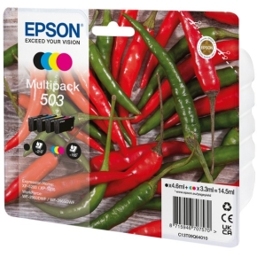 Epson Tinte 503 C13T09Q64010 4er Multipack (BKMCY) bis zu 165 Seiten