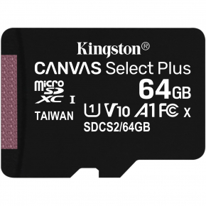 CARD 64GB Kingston Canvas Select Plus MicroSDXC 100MB/s
