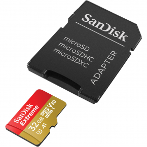 CARD 32GB SanDisk Extreme microSDHC 100MB/s +Adapter